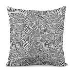 Grey And White Aztec Pattern Print Pillow Cover