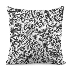 Grey And White Aztec Pattern Print Pillow Cover