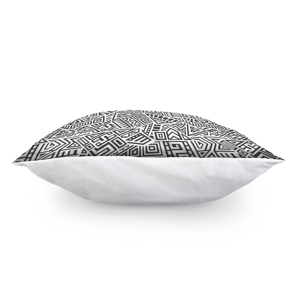 Grey And White Aztec Pattern Print Pillow Cover