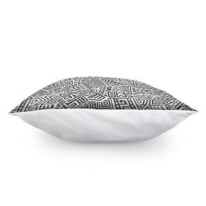 Grey And White Aztec Pattern Print Pillow Cover