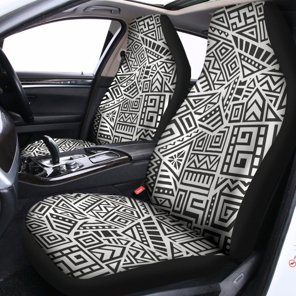 Grey And White Aztec Pattern Print Universal Fit Car Seat Covers