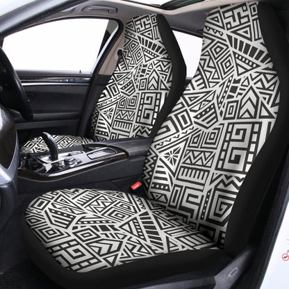 Grey And White Aztec Pattern Print Universal Fit Car Seat Covers