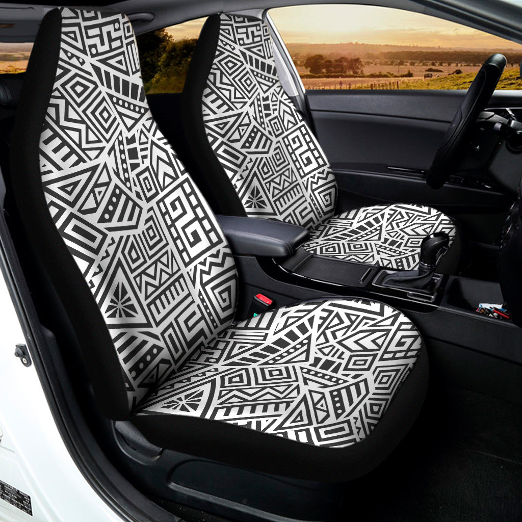 Grey And White Aztec Pattern Print Universal Fit Car Seat Covers