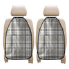 Grey And White Border Tartan Print Car Seat Organizers