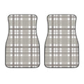 Grey And White Border Tartan Print Front Car Floor Mats
