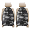 Grey And White Camouflage Print Car Seat Organizers