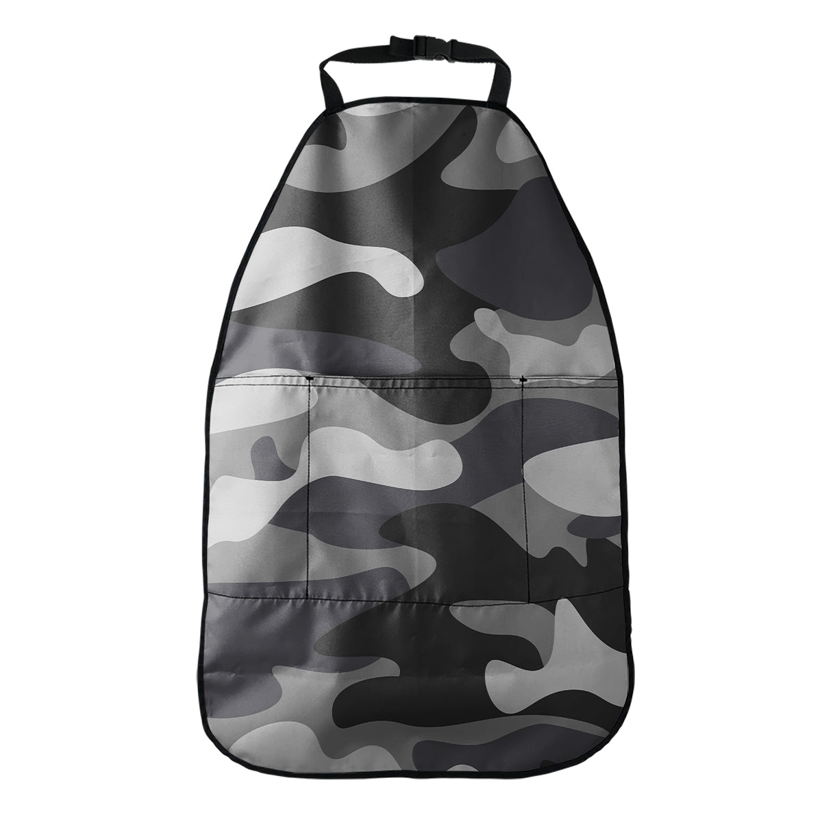 Grey And White Camouflage Print Car Seat Organizers