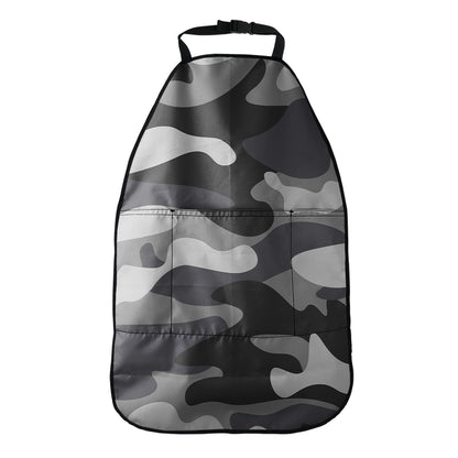 Grey And White Camouflage Print Car Seat Organizers