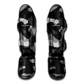 Grey And White Camouflage Print Muay Thai Shin Guards