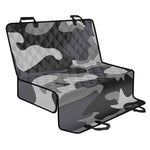 Grey And White Camouflage Print Pet Car Back Seat Cover