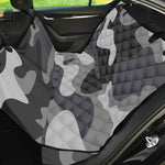 Grey And White Camouflage Print Pet Car Back Seat Cover
