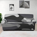 Grey And White Camouflage Print Sofa Cover