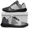 Grey And White Camouflage Print Walking Shoes