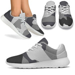 Grey And White Camouflage Print Sport Shoes GearFrost