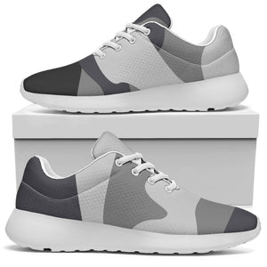 Grey And White Camouflage Print Sport Shoes GearFrost