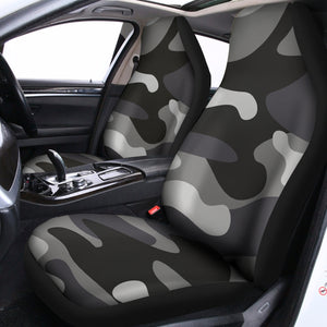 Grey And White Camouflage Print Universal Fit Car Seat Covers