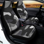 Grey And White Camouflage Print Universal Fit Car Seat Covers