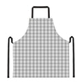 Grey And White Check Pattern Print Apron