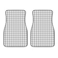Grey And White Check Pattern Print Front Car Floor Mats