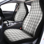 Grey And White Check Pattern Print Universal Fit Car Seat Covers