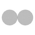 Grey And White Checkered Pattern Print Car Coasters