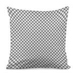 Grey And White Checkered Pattern Print Pillow Cover