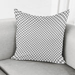 Grey And White Checkered Pattern Print Pillow Cover
