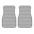 Grey And White Chevron Pattern Print Front Car Floor Mats