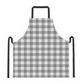 Grey And White Gingham Pattern Print Apron