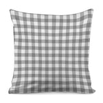 Grey And White Gingham Pattern Print Pillow Cover