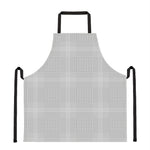 Grey And White Glen Plaid Print Apron