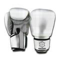 Grey And White Glen Plaid Print Boxing Gloves