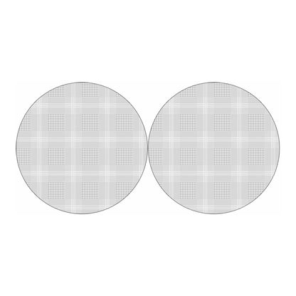 Grey And White Glen Plaid Print Car Coasters