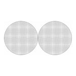 Grey And White Glen Plaid Print Car Coasters
