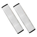 Grey And White Glen Plaid Print Car Seat Belt Covers