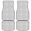 Grey And White Glen Plaid Print Front and Back Car Floor Mats