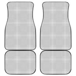 Grey And White Glen Plaid Print Front and Back Car Floor Mats