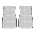 Grey And White Glen Plaid Print Front Car Floor Mats