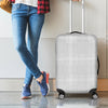Grey And White Glen Plaid Print Luggage Cover