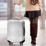 Grey And White Glen Plaid Print Luggage Cover