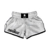 Grey And White Glen Plaid Print Muay Thai Boxing Shorts
