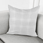 Grey And White Glen Plaid Print Pillow Cover