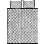 Grey And White Glen Plaid Print Quilt Bed Set