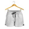 Grey And White Glen Plaid Print Women's Shorts