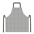 Grey And White Houndstooth Pattern Print Apron