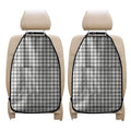 Grey And White Houndstooth Pattern Print Car Seat Organizers