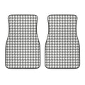 Grey And White Houndstooth Pattern Print Front Car Floor Mats