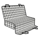Grey And White Houndstooth Pattern Print Pet Car Back Seat Cover