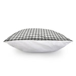 Grey And White Houndstooth Pattern Print Pillow Cover