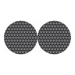 Grey And White Paw Knitted Pattern Print Car Coasters